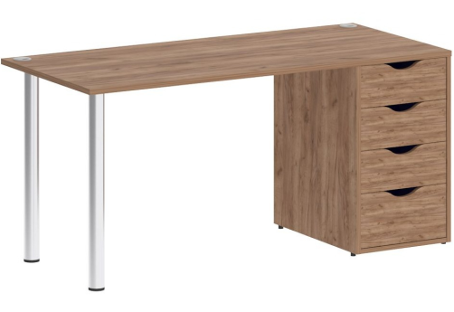 Стол письменный с тумбой 4 ящика, цвет дуб табак