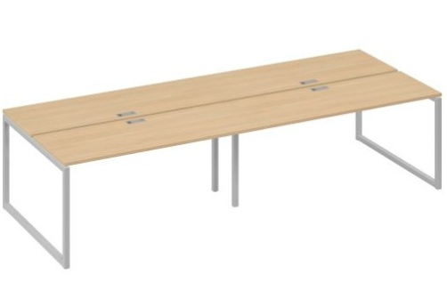 Рабочая станция (4х160) Мира Одри, цвет натуральный дуб + серый