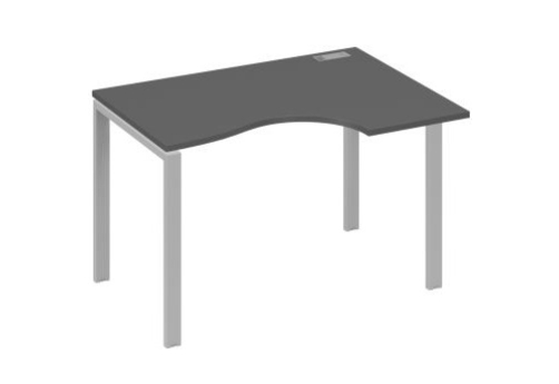 Стол эргономичный правый Мира Нумо, цвет антрацит премиум + серый