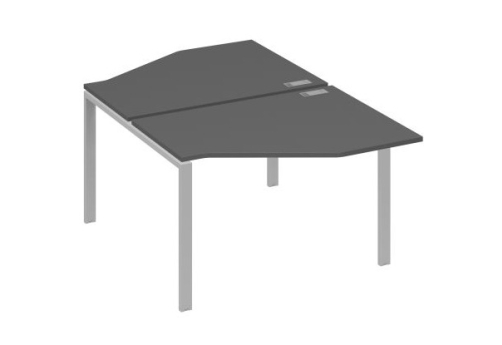 Рабочая станция эргономичная (2х120) Мира Нумо, цвет антрацит премиум + серый