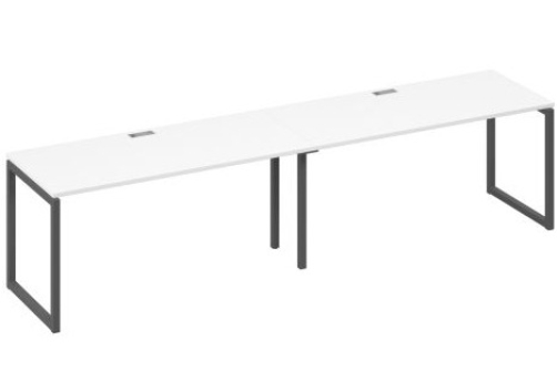 Рабочая станция (2х160) Мира Одри, цвет белый премиум + антрацит