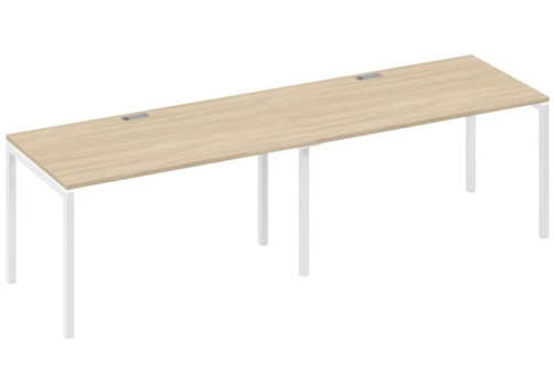 Рабочая станция 2х140 Мира Лофт, цвет дуб скандинавский + белый