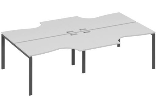 Рабочая станция эргономичная (4х140) Мира Нумо, цвет серый + антрацит