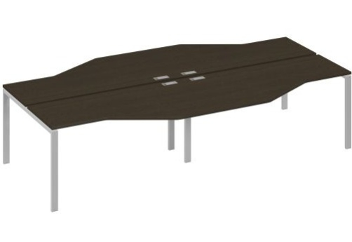 Рабочая станция эргономичная (4х160) Мира Нумо, цвет венге + серый