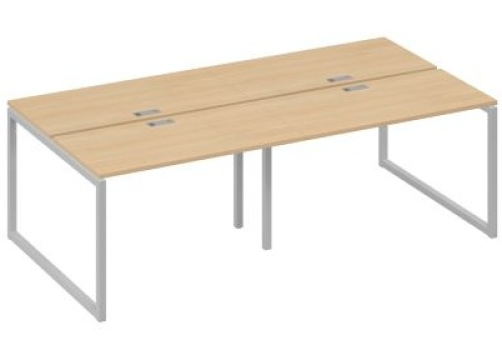 Рабочая станция (4х120) Мира Одри, цвет натуральный дуб + серый