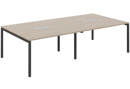 Стол переговорный Индиго Форт, цвет дуб темный + антрацит