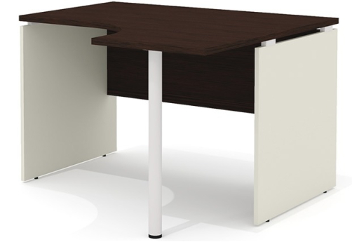 Стол рабочий эргономичный с опорой (правый) Некста, цвет венге + беж