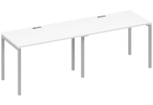 Рабочая станция 2х120 Мира Лофт, цвет белый премиум + серый