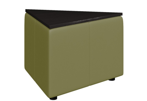 Стол треугольный, цвет зеленый