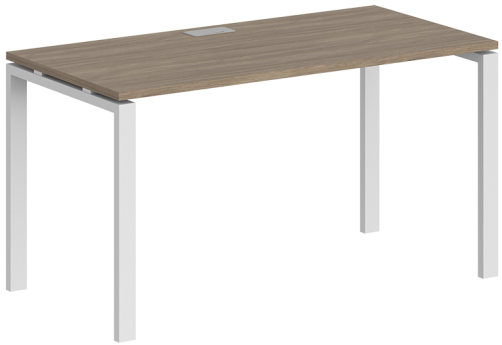 Стол рабочий Индиго Сет, цвет дуб темный + белый