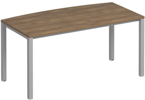 Стол руководителя Прайм Металл 50, цвет шамони темный + серый