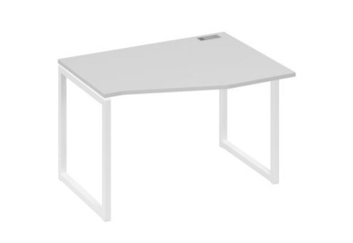 Стол эргономичный правый Мира Одри, цвет серый + белый