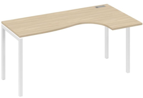 Стол эргономичный правый Классика Мира Лофт, цвет дуб скандинавский + белый