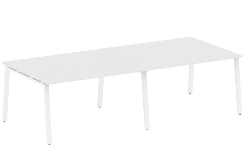 Стол для переговоров (2 столешницы), цвет белый