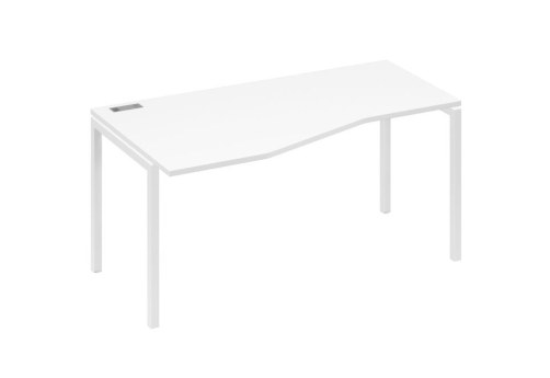 Стол эргономичный левый Техно Мира Лофт, цвет белый премиум + белый