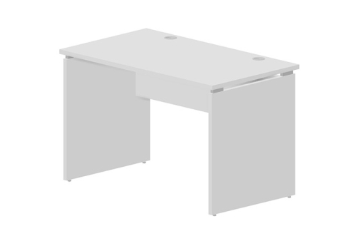 Стол рабочий (2 заглушки) Аронти, цвет белый
