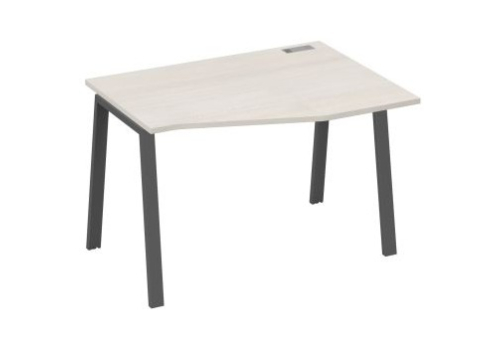 Стол эргономичный правый 120 Мира Трио, цвет дуб шамони + антрацит