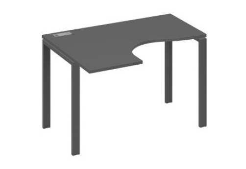 Стол эргономичный левый Мира Нумо, цвет антрацит премиум + антрацит