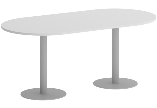 Стол для переговоров овальный, цвет белый