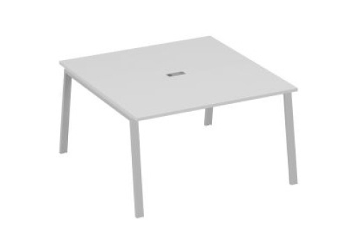 Стол для переговоров Мира Трио, цвет серый + серый