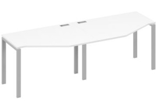 Рабочая станция эргономичная (2х120) Мира Нумо, цвет белый премиум + серый