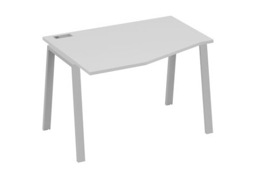 Стол эргономичный левый 120 Мира Трио, цвет серый + серый