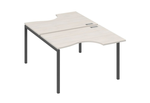 Рабочая станция эргономичная 2х120 Классика Мира Лофт, цвет дуб шамони + антрацит