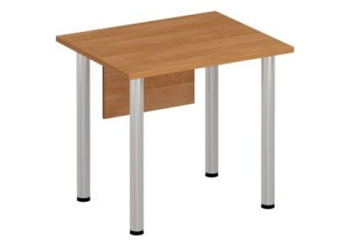 Стол письменный на хромированных опорах с экраном Тарли Хром, цвет ольха