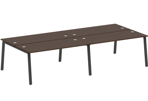 Стол на 4 рабочих места, цвет венге