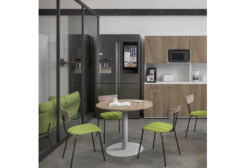 Стол переговорный круглый Индиго Вуд, цвет дуб светлый