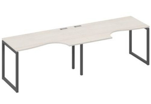 Рабочая станция эргономичная (2х140) Мира Одри, цвет дуб шамони + антрацит