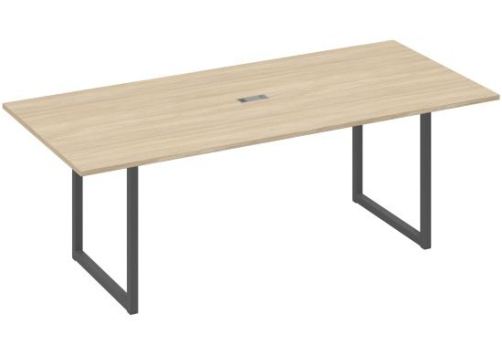 Стол для переговоров прямоугольный Мира Одри, цвет дуб скандинавский + антрацит
