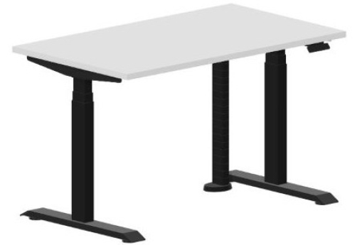 Стол регулируемой высоты Бенет, цвет белый + черный