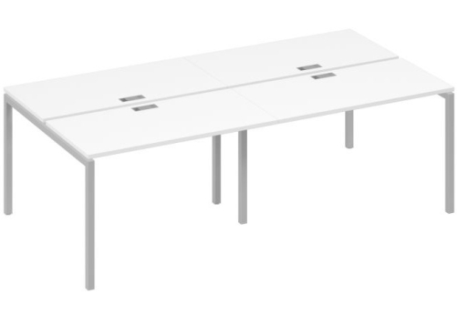 Рабочая станция 4х120 Мира Лофт, цвет белый премиум + серый