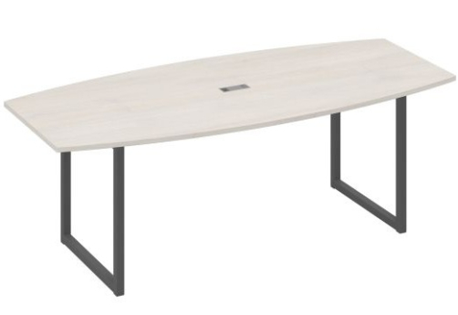 Стол для переговоров фигурный Мира Одри, цвет дуб шамони + антрацит