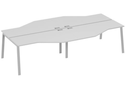 Рабочая станция эргономичная 4х160 Мира Трио, цвет серый + серый