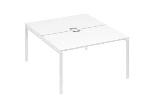 Рабочая станция 2х140 Мира Лофт, цвет белый премиум + белый