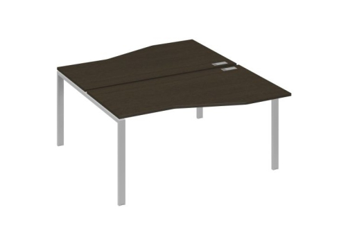 Рабочая станция эргономичная (2х160) Мира Нумо, цвет венге + серый