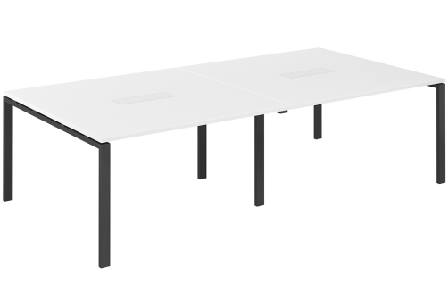 Стол переговорный Индиго Сет, цвет белый + антрацит