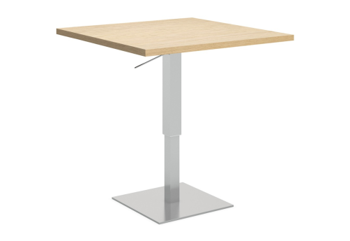 Стол телескопический, цвет светлый дуб + хром