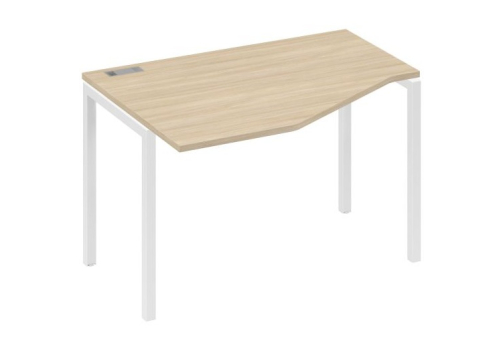 Стол эргономичный левый Техно Мира Лофт, цвет дуб скандинавский + белый