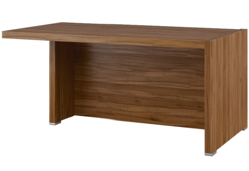 Стол письменный с асимметричными опорами (левый), цвет орех