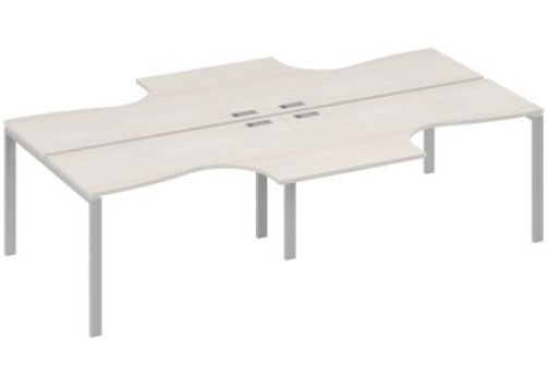 Рабочая станция эргономичная (4х140) Мира Нумо, цвет дуб шамони + серый