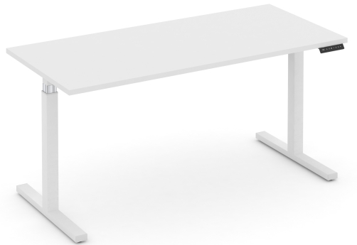 Стол электроподъемный, цвет белый + белый бриллиант