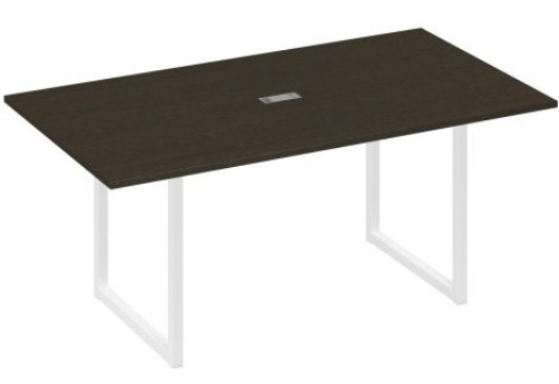 Стол для переговоров прямоугольный Мира Нумо, цвет венге + белый