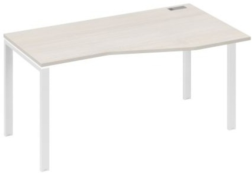 Стол эргономичный правый Мира Нумо, цвет дуб шамони + белый