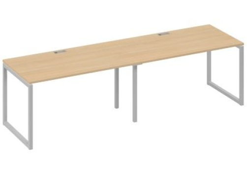 Рабочая станция (2х140) Мира Одри, цвет натуральный дуб + серый