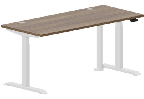 Стол регулируемой высоты (2 заглушки) Бенет, цвет орех + белый