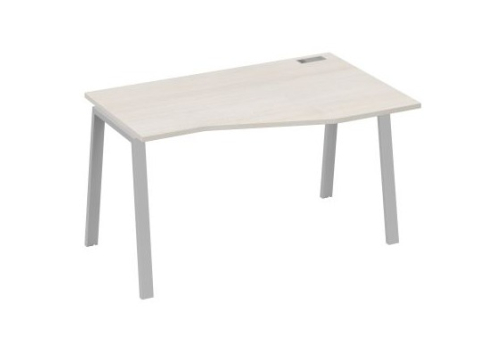 Стол эргономичный правый 140 Мира Трио, цвет дуб шамони + серый