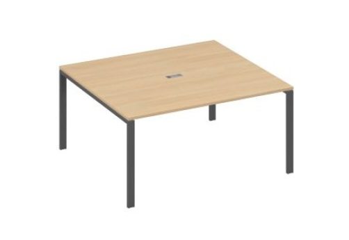 Стол для переговоров прямоугольный Мира Нумо, цвет натуральный дуб + антрацит